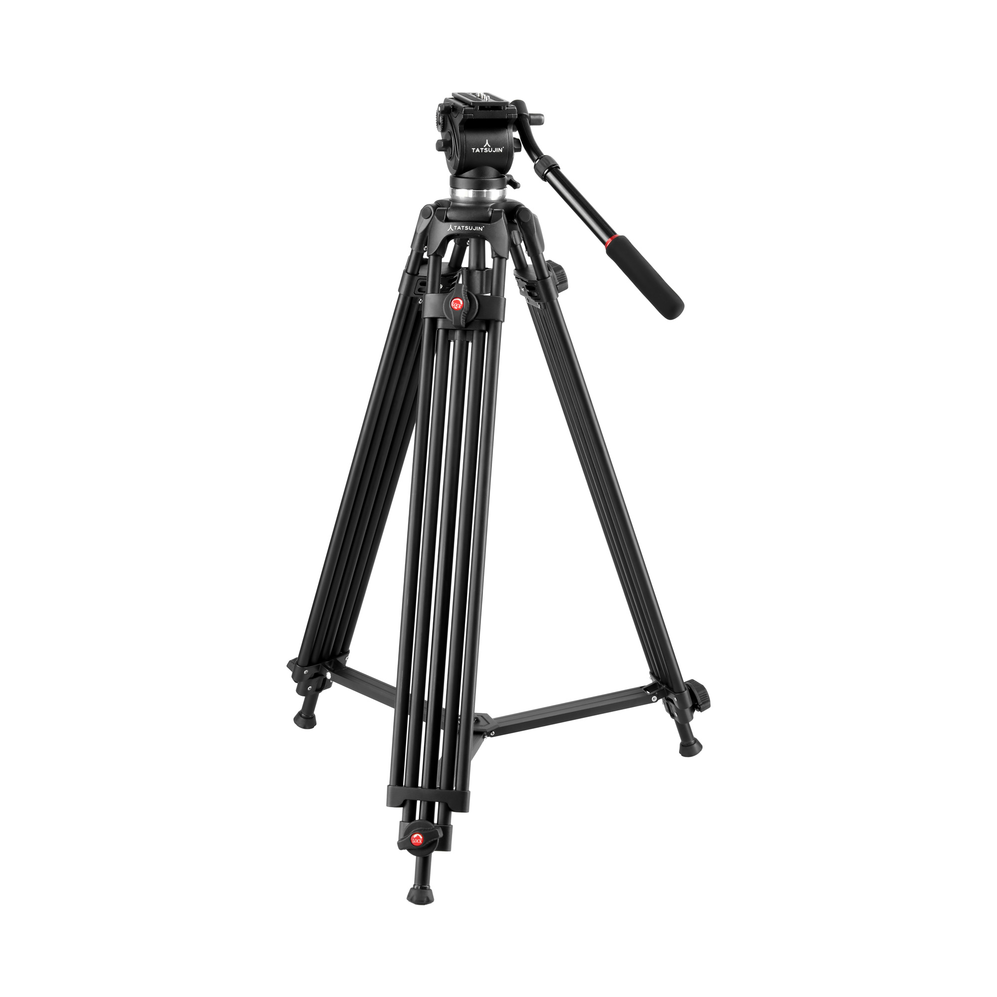 PDX TATSUJİNG (1) Tatsujin 0508B Pro Broadcas Video Kameralar için Yüksek Kalite Video Tripod 190CM - Görsel 1